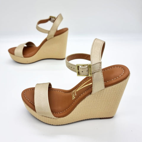 Sandália Anabela Vizzano 6283-2000 Dourada