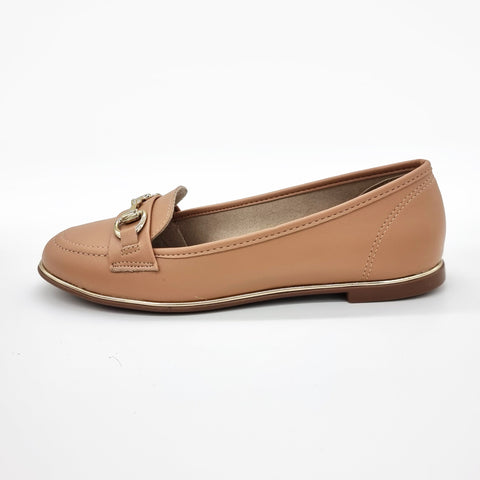 Mocassim Beira Rio 4311-104 Bico Redondo Caramelo Napa