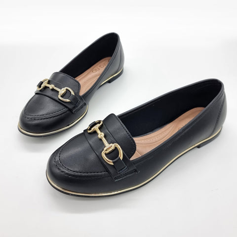 Mocassim Beira Rio 4311-104 Bico Redondo Preto Napa