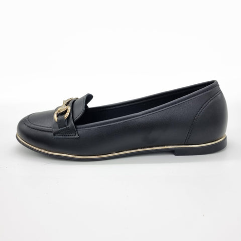 Mocassim Beira Rio 4311-104 Bico Redondo Preto Napa