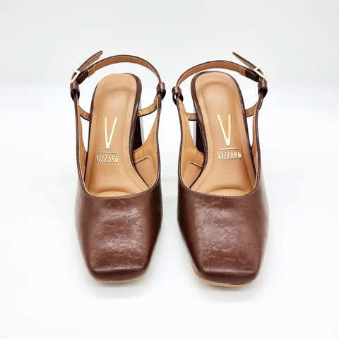 Scarpin Vizzano 1428-101 salto bloco slingback Chocolate