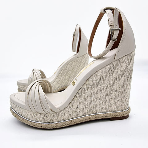 Sandália Anabela Vizzano 6283-4413 com Tira no Tornozelo Off White