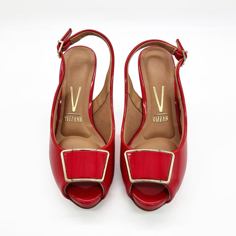 Scarpin Vizzano 1840-321 Slingback Vermelho Verniz