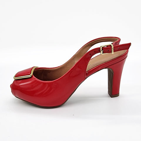 Scarpin Vizzano 1840-321 Slingback Vermelho Verniz