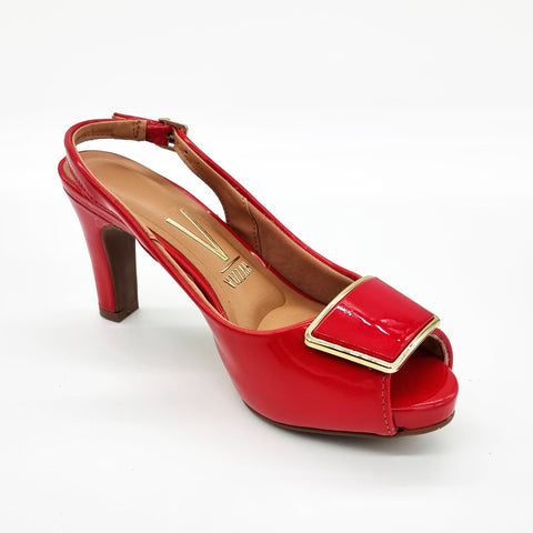 Scarpin Vizzano 1840-321 Slingback Vermelho Verniz