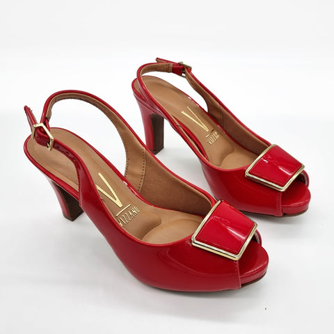 Scarpin Vizzano 1840-321 Slingback Vermelho Verniz
