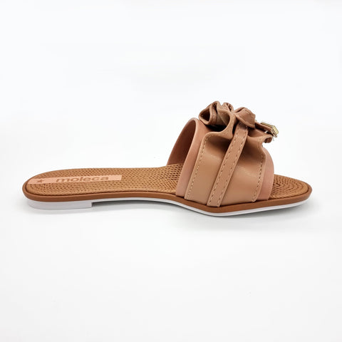 Sandália Moleca 5297-446 Sem Cadarço (Slip-on) com Babado Nude