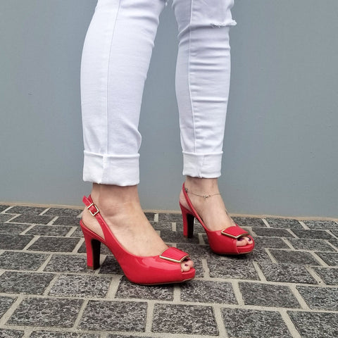 Scarpin Vizzano 1840-321 Slingback Vermelho Verniz