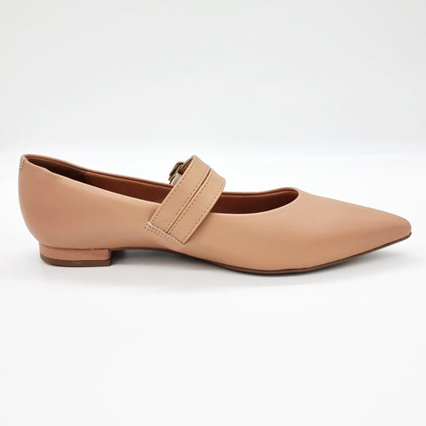 Sapatilha Vizzano 1206-295 Bico Fino Mary Jane com Tachas Nude