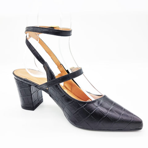 Scarpin Vizzano 1290-824 bico fino com tiras Preto