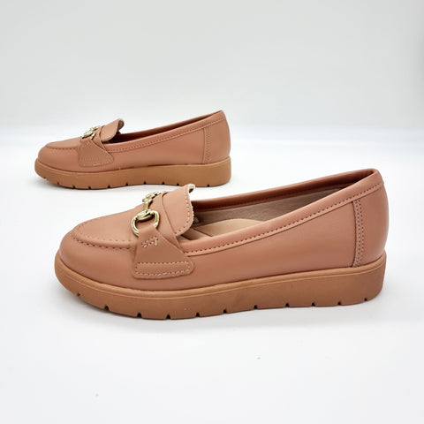 Mocassim Moleca 5803-101 Bico Redondo Nude