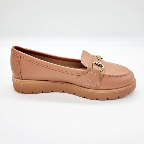 Mocassim Moleca 5803-101 Bico Redondo Nude