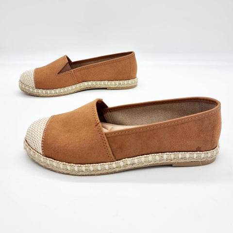 Sapatilha Moleca 5801-101 Espadrille Bico Redondo Camel