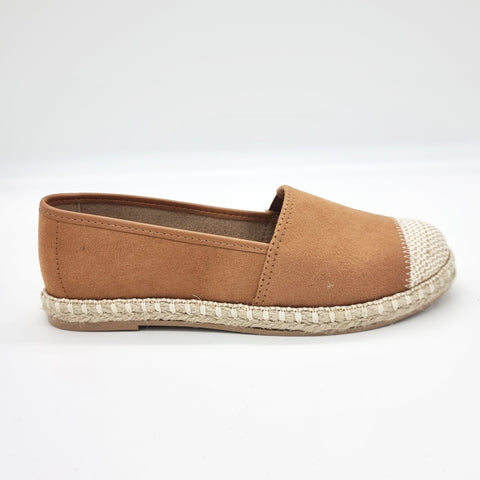 Sapatilha Moleca 5801-101 Espadrille Bico Redondo Camel