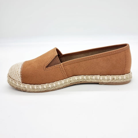 Sapatilha Moleca 5801-101 Espadrille Bico Redondo Camel