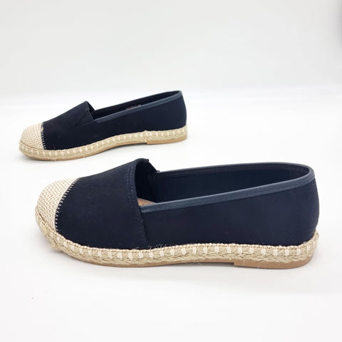 Sapatilha Moleca 5801-101 Espadrille Bico Redondo Preta