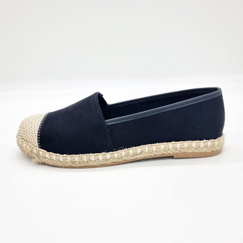 Sapatilha Moleca 5801-101 Espadrille Bico Redondo Preta