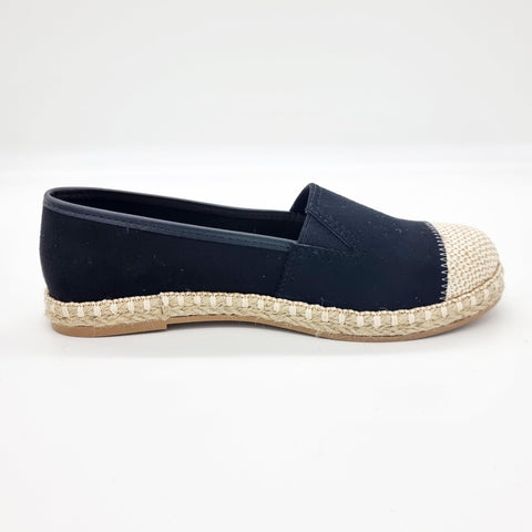 Sapatilha Moleca 5801-101 Espadrille Bico Redondo Preta