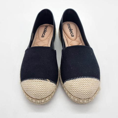 Sapatilha Moleca 5801-101 Espadrille Bico Redondo Preta