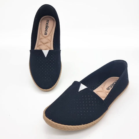 Sapatilha Moleca 5287-200 Sem Cadarço (Slip-on) Preta