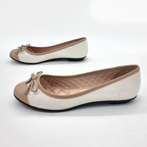 Sapatilha Moleca 5027-1407 Bico Redondo Off White/Bege