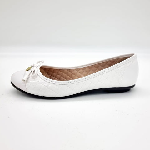Sapatilha Moleca 5027-1407 Bico Redondo Branca