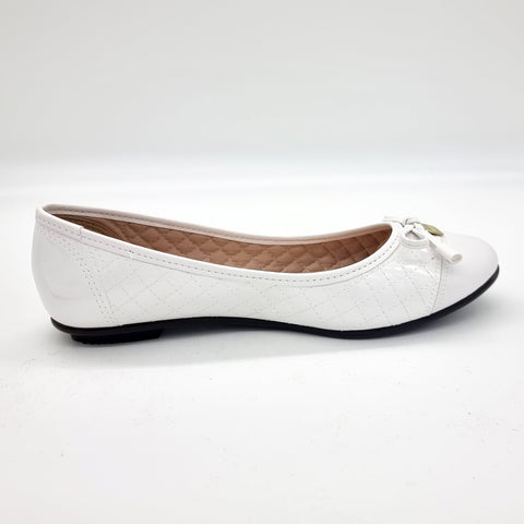 Sapatilha Moleca 5027-1407 Bico Redondo Branca