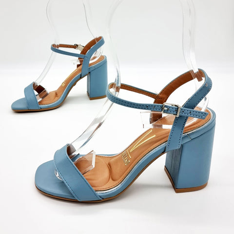 Sandália Vizzano 6409-208 Salto Bloco Turquesa