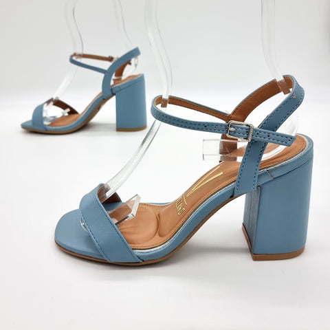 Sandália Vizzano 6409-208 Salto Bloco Turquesa