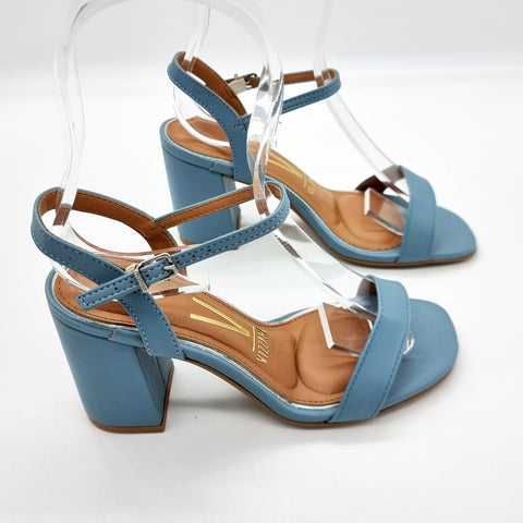 Sandália Vizzano 6409-208 Salto Bloco Turquesa