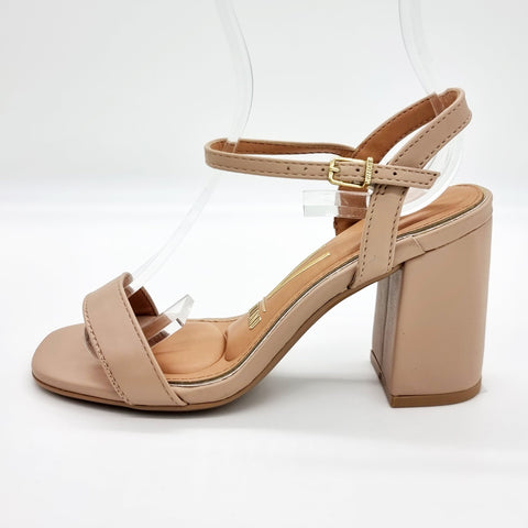 Sandália Vizzano 6409-208 Salto Bloco Bege