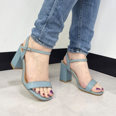 Sandália Vizzano 6409-208 Salto Bloco Turquesa