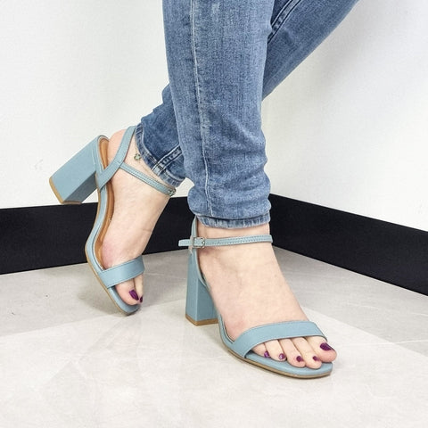 Sandália Vizzano 6409-208 Salto Bloco Turquesa