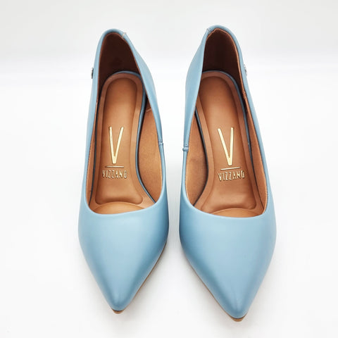 Scarpin Vizzano 1285-400 salto bloco bico fino Turquesa