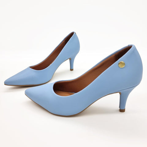 Scarpin Vizzano 1185-702 Bico Fino Azul Celeste