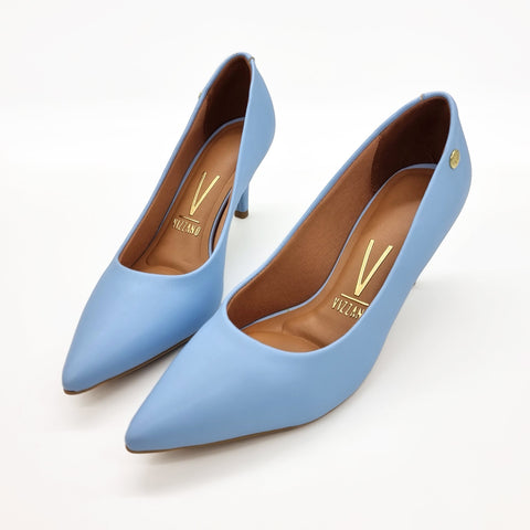 Scarpin Vizzano 1185-702 Bico Fino Azul Celeste