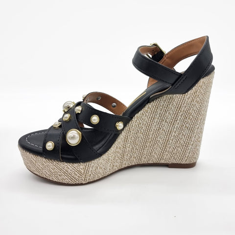 Sandália Anabela Vizzano 6283-2117 com Tachas Preta