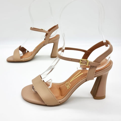 Sandália Vizzano 6517-100 Salto Alto Bege