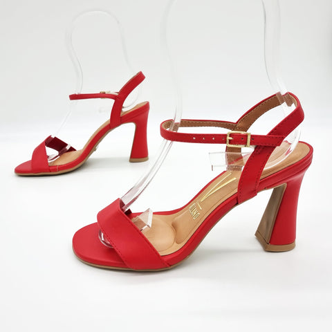 Sandália Vizzano 6517-100 Salto Alto Vermelha
