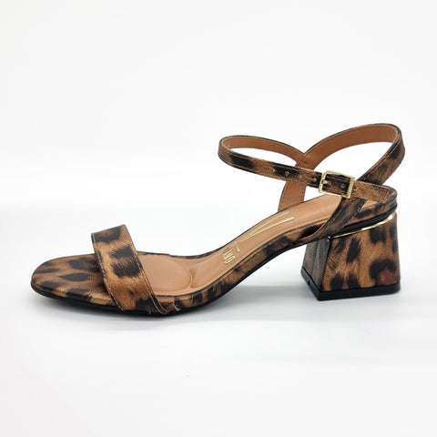Sandália Vizzano 6428-101 Salto Baixo Bege Multi