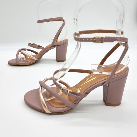 Sandália Vizzano 6262-1021 Salto Bloco Taupe
