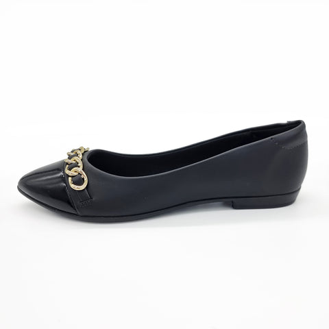 Sapatilha Beira Rio 4136-1106 Bico Fino Preto