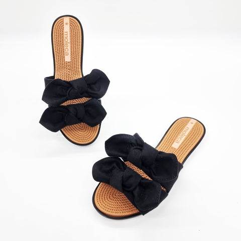 Sandália Moleca 5297-424 Sem Cadarço (Slip-on) Preta
