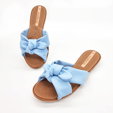 Sandália Moleca 5297-456 Sem Cadarço (Slip-on) Azul Celeste