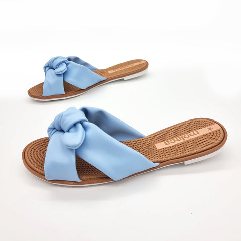 Sandália Moleca 5297-456 Sem Cadarço (Slip-on) Azul Celeste
