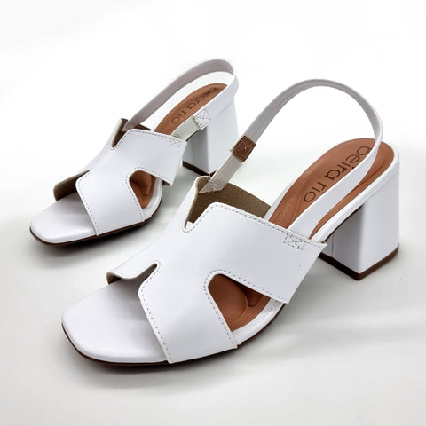 Sandália Salto Bloco Beira Rio 8436-231 Branco