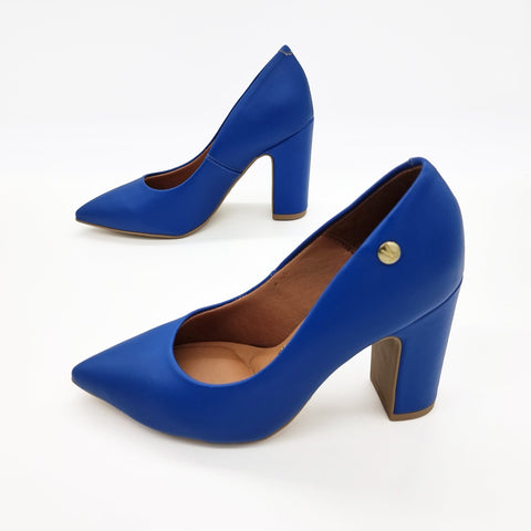 Scarpin Vizzano 1285-400 salto bloco bico fino Azul
