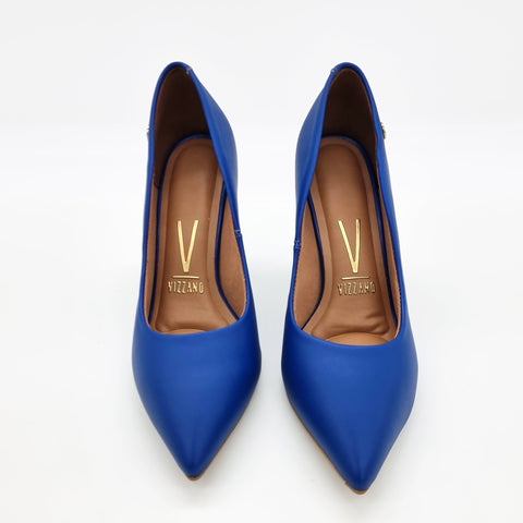 Scarpin Vizzano 1285-400 salto bloco bico fino Azul