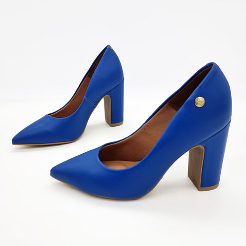 Scarpin Vizzano 1285-400 salto bloco bico fino Azul