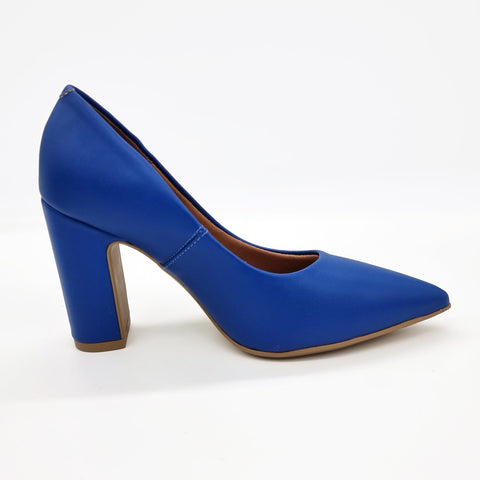 Scarpin Vizzano 1285-400 salto bloco bico fino Azul